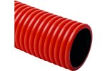 Kopos KD 09040_BC Труба двустенная жесткая красная с соединительной муфтой 6м