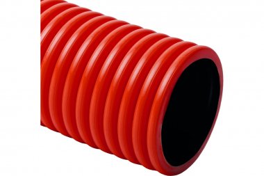 Фотография товара 'Kopos КФ 09050_BA Труба двустенная гибкая красная с протяжкой и соединительной муфтой D=50мм'