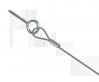 Фотография товара 'Kopos KEUS-FGS-2x7 Стальной трос 2мм с шурупом и замком L=7м'