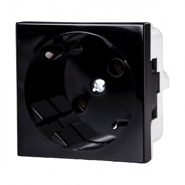 Фотография товара 'Kopos QS 45X45_FB Розетка QUADRO черная 16 A, 250 V AC'