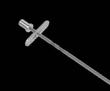 Фотография товара 'Kopos KEUS-FGI-2x5 Стальной трос 2мм с вставкой и замком L=5м'