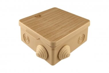 Фотография товара 'Kopos RK-8110_SD Коробка расп. wood style для О/П 100x100x50мм 8хD25мм, IP54'