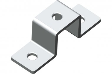 Фотография товара 'Kopos VS-LP-41-100-HDZ Пластина П-образная 3 отв. под профиль 41х21 (HDZ)'