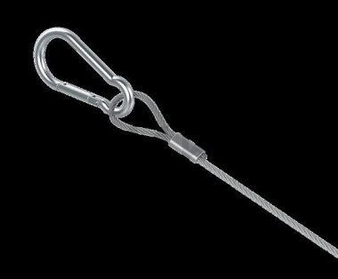 Фотография товара 'Kopos KEUS-FGH-2x7 Стальной трос 2мм с крюком и замком L=7м'
