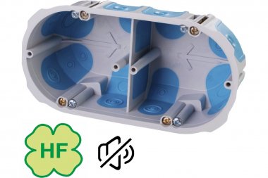 Фотография товара 'Kopos KPL 64-50/2LD HF_KA Коробка огнестойкая безгалогеновая установочная для полых стен 68х138х50мм'