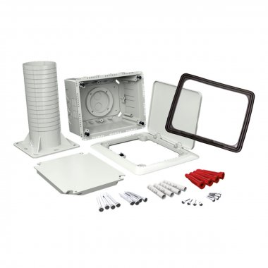 Фотография товара 'Kopos KUZ-VOI_KB Коробка с тубусом и откидной крышкой для утепленного фасада 140х180х1230-330 мм'