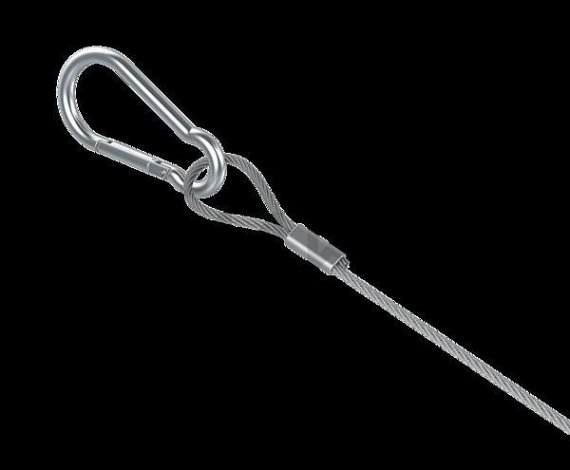 Фотография товара 'Kopos KEUS-SRC-2-03 Стальной трос 2мм с карабином и замком 3 м.'